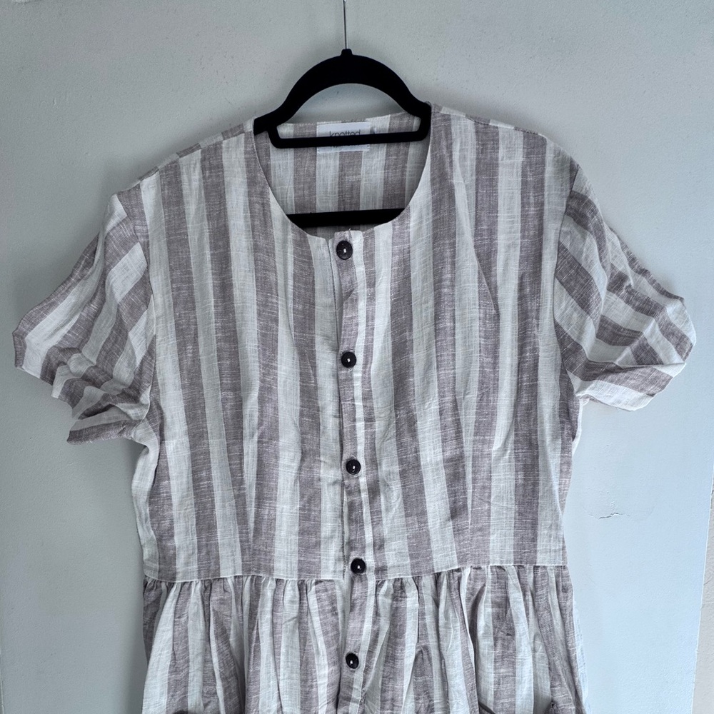 Knotted Fern linen dress
